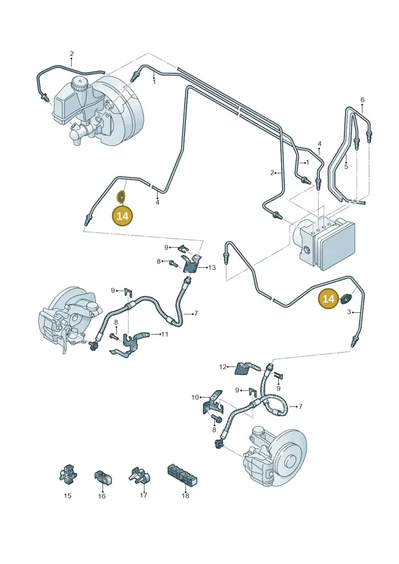 5Q0611797A — Volkswagen Passat estate (2023-) diagram 793611220, position 14