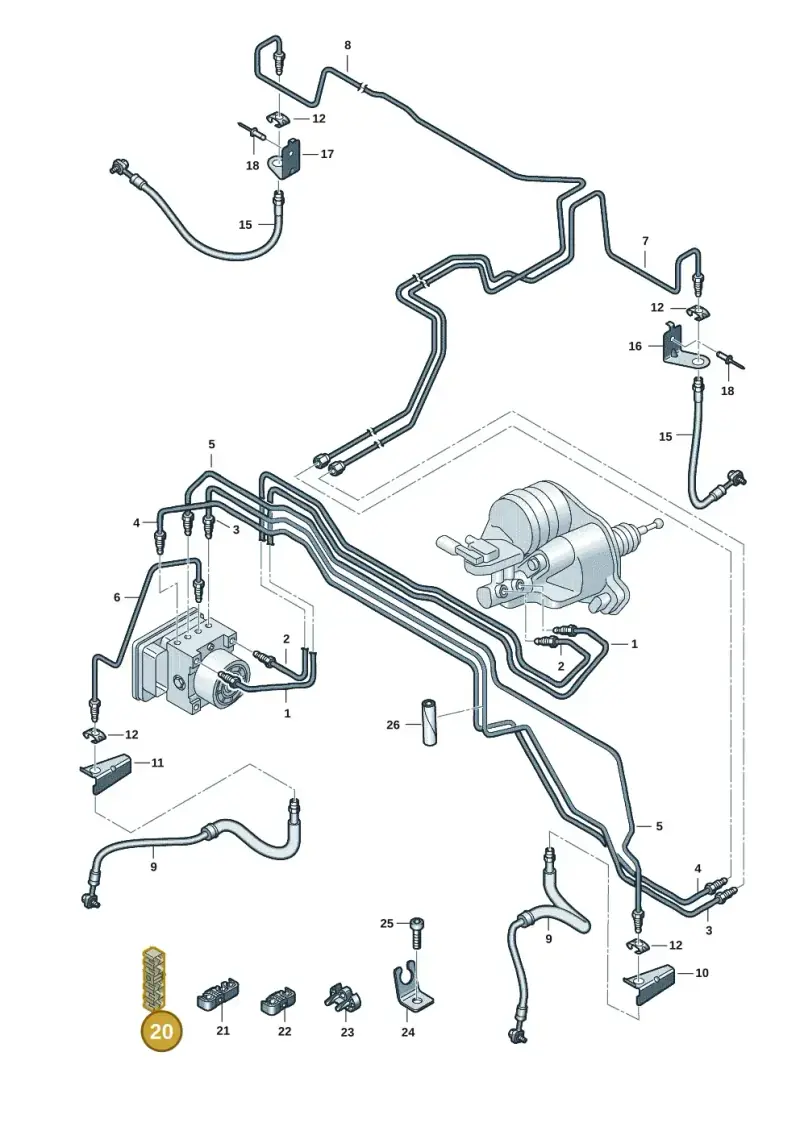 5Q0611797A — Volkswagen Multivan (2021-) diagram 7t0611000, position 20