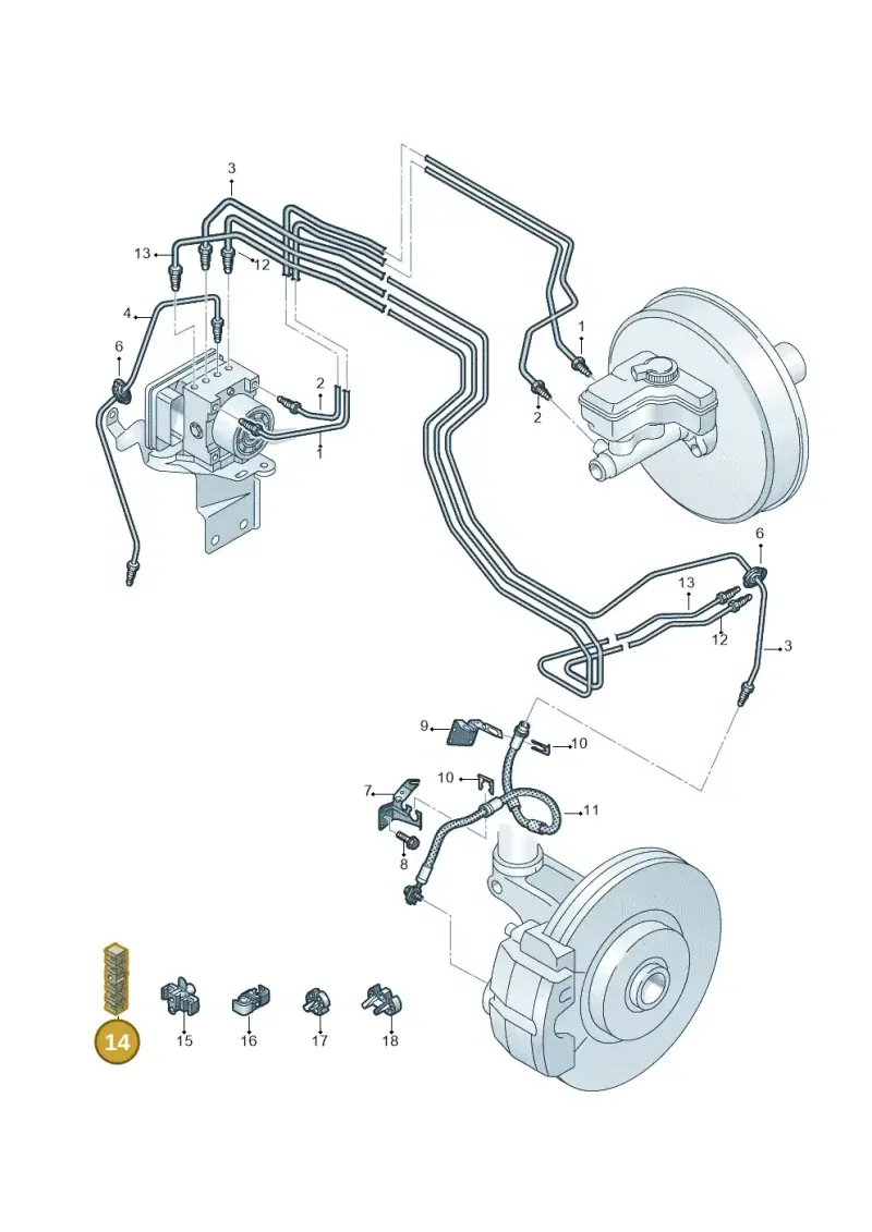 5Q0611797A — Volkswagen Tiguan 2.0 (2023-) diagram 869611200, position 14