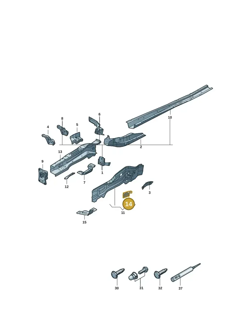 5Q0611845B — Volkswagen Tiguan 2.0 (2023-) diagram 57x803000, position 14