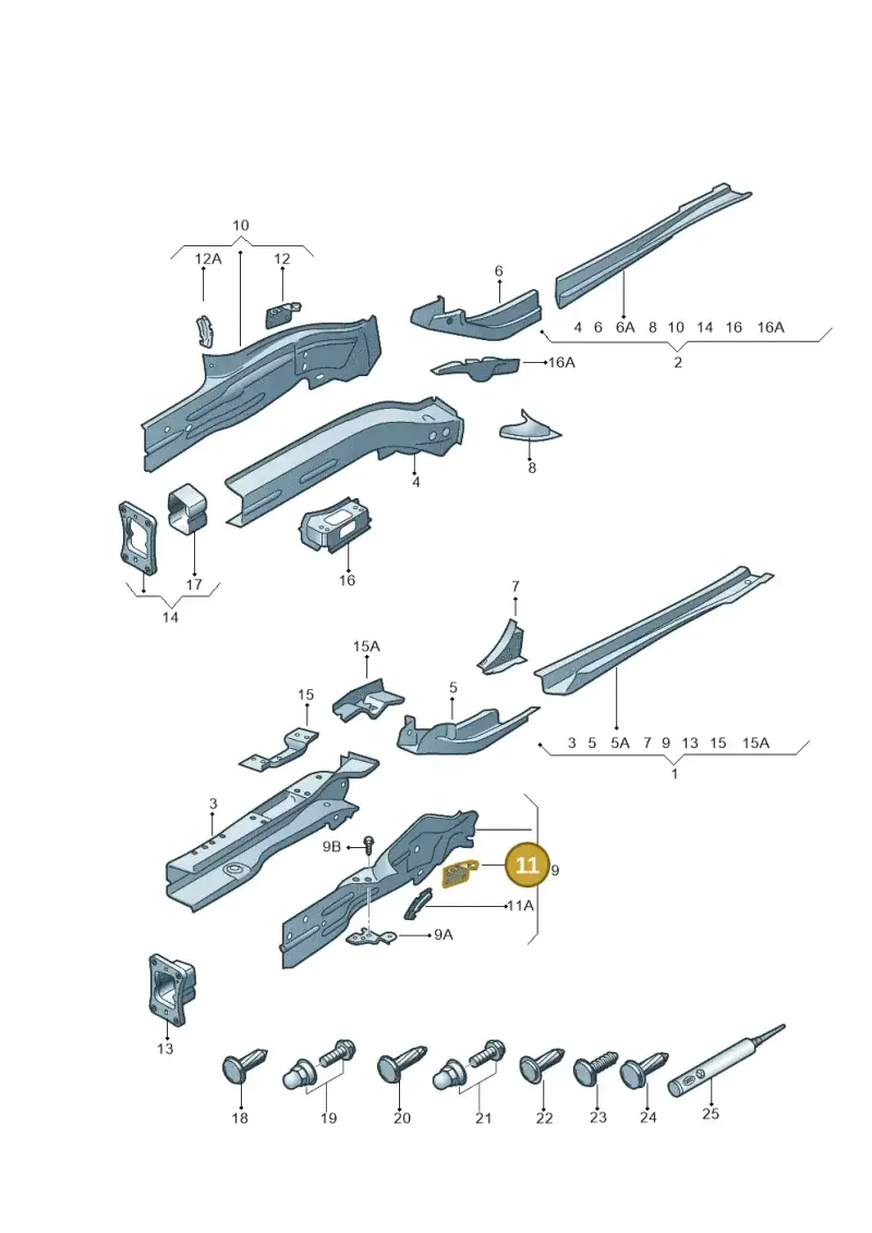 5Q0611845C — Volkswagen Magotan 2.0 (2024-) diagram 754803000, position 11