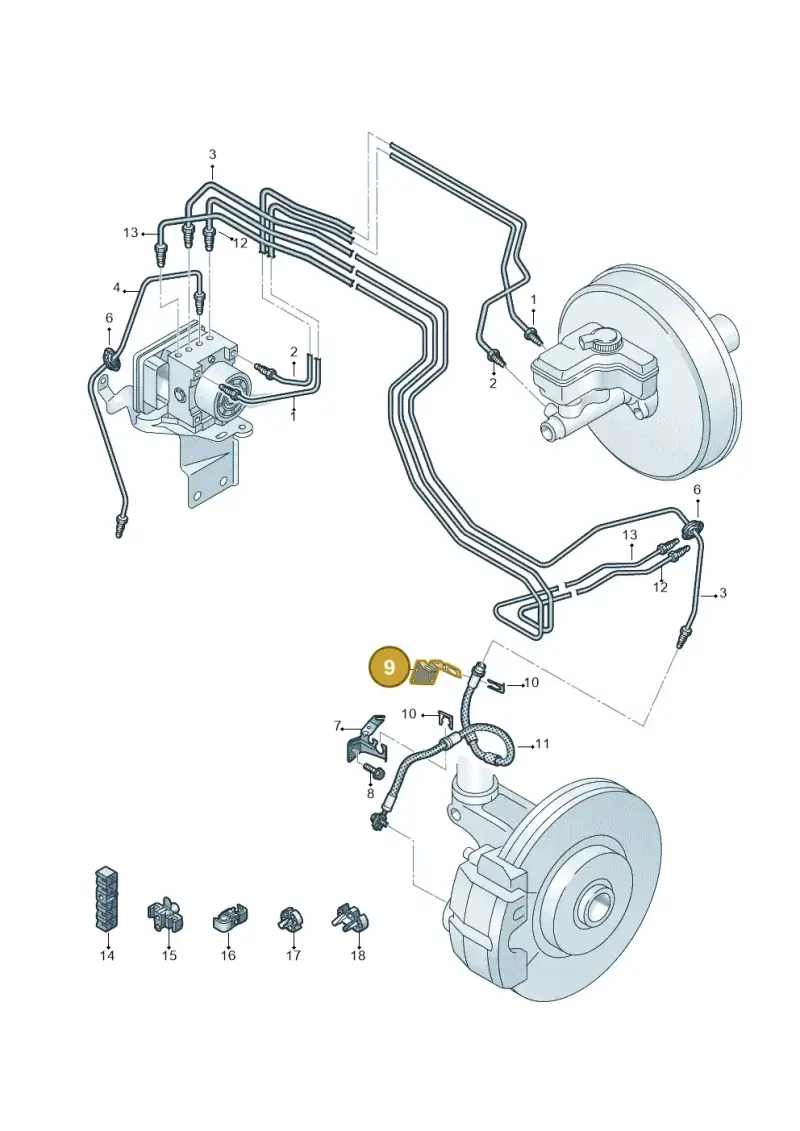 5Q0611845C — Volkswagen Caddy Maxi Kombi (2020-2024) diagram 869611200, position 9