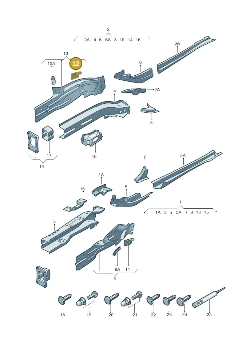 5Q0611846C — Volkswagen Bora (2018-) diagram 745803000, position 12