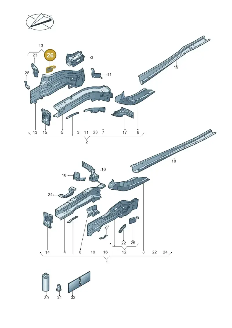 5Q0611846C — Volkswagen T-Roc (2018-) diagram 813803000, position 26