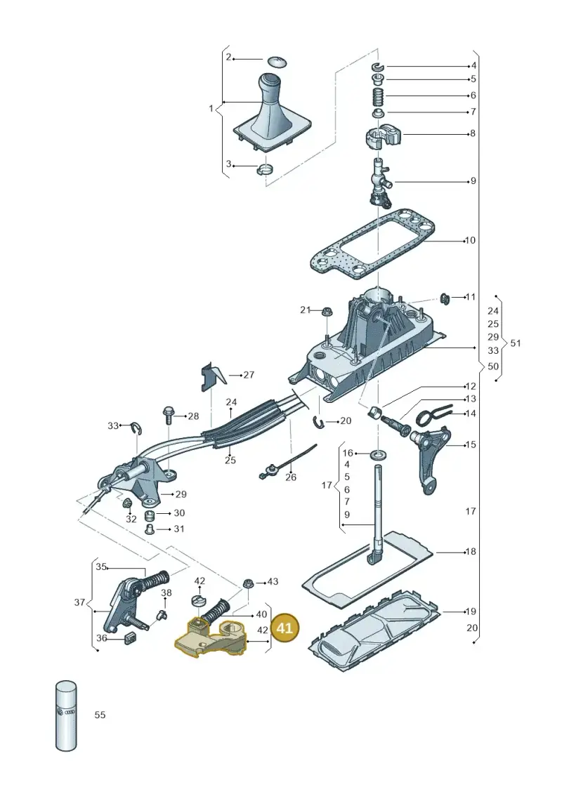 5Q0711046J — Volkswagen Golf 1.4 BlueMotion (2012-2017) diagram 746711300, position 41