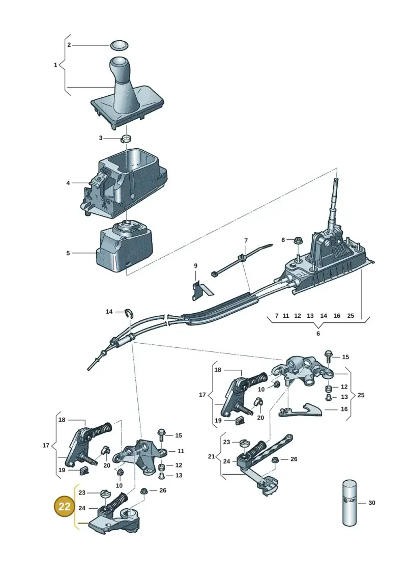 5Q0711046J — Volkswagen Arteon (2017-2023) diagram 587711301, position 22
