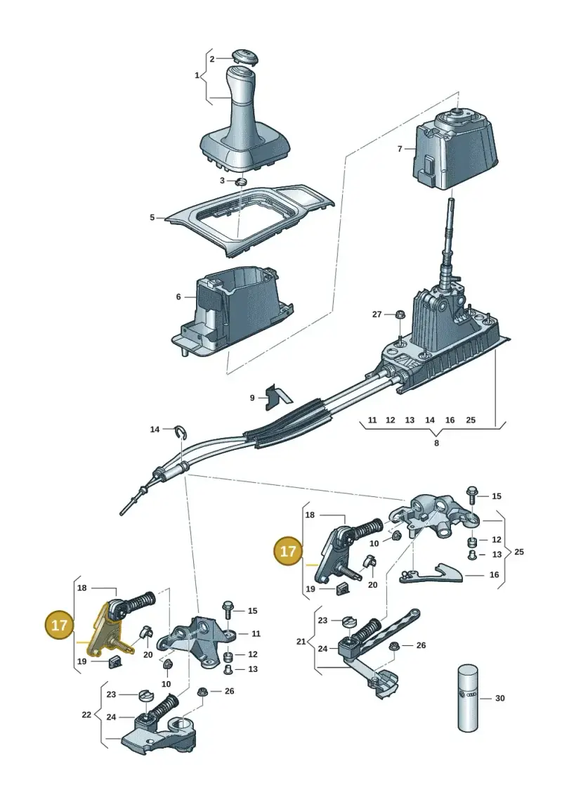 5Q0711202B — Volkswagen T-Roc convertible 1.5 (2019-2024) diagram 2gk711301, position 17