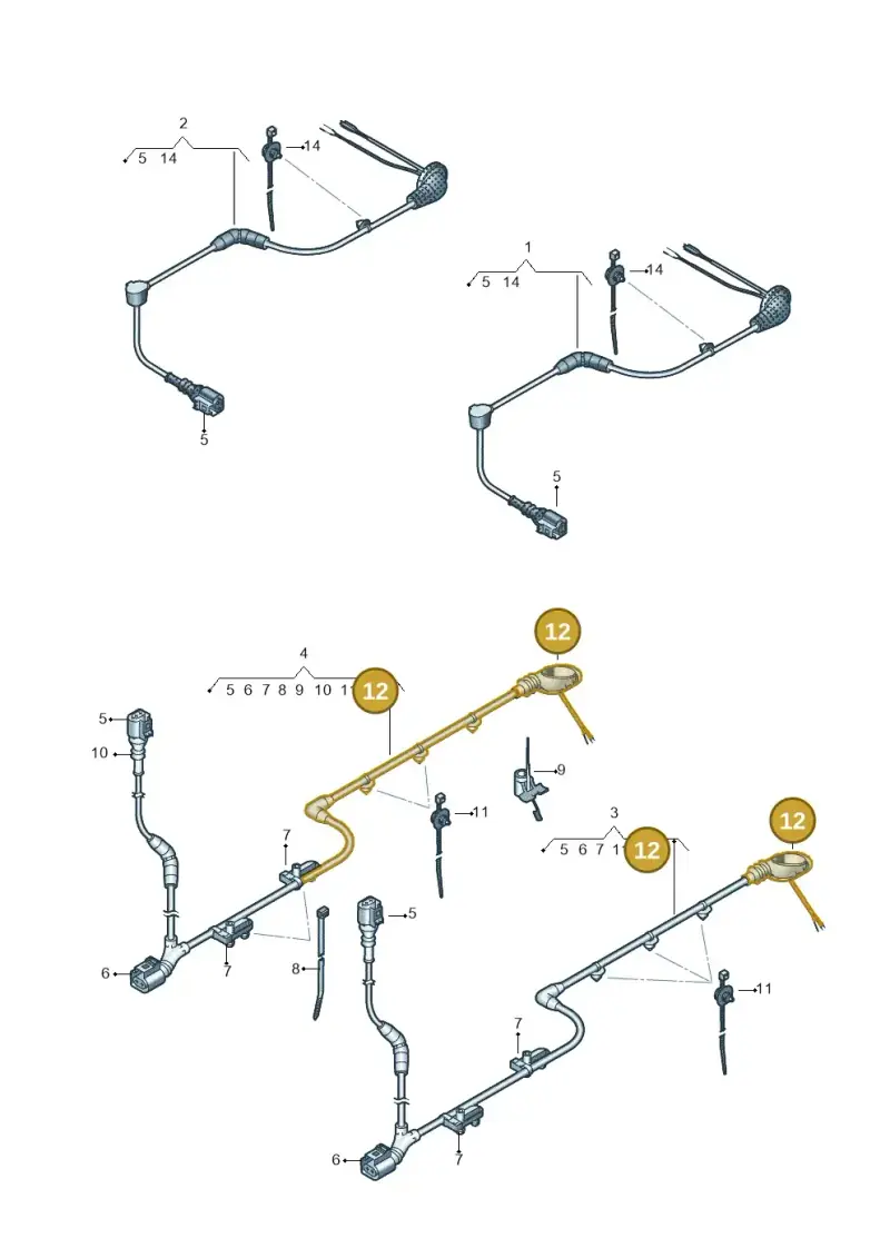 5Q0711487B — Volkswagen T-Roc convertible 1.5 (2019-2024) diagram 813927010, position 12