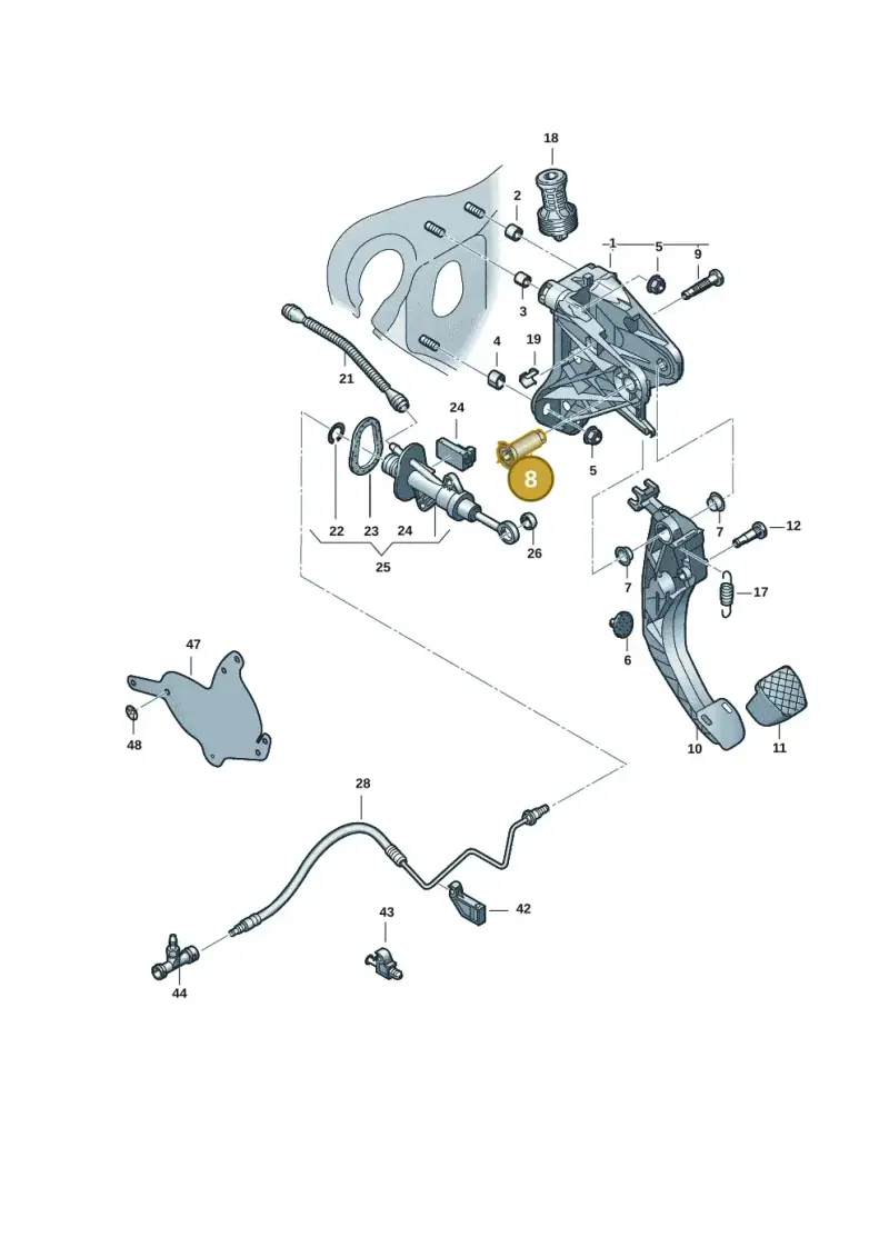 5Q0721123A — Volkswagen Caddy Maxi Kombi (2020-2024) diagram 2ka721250, position 8