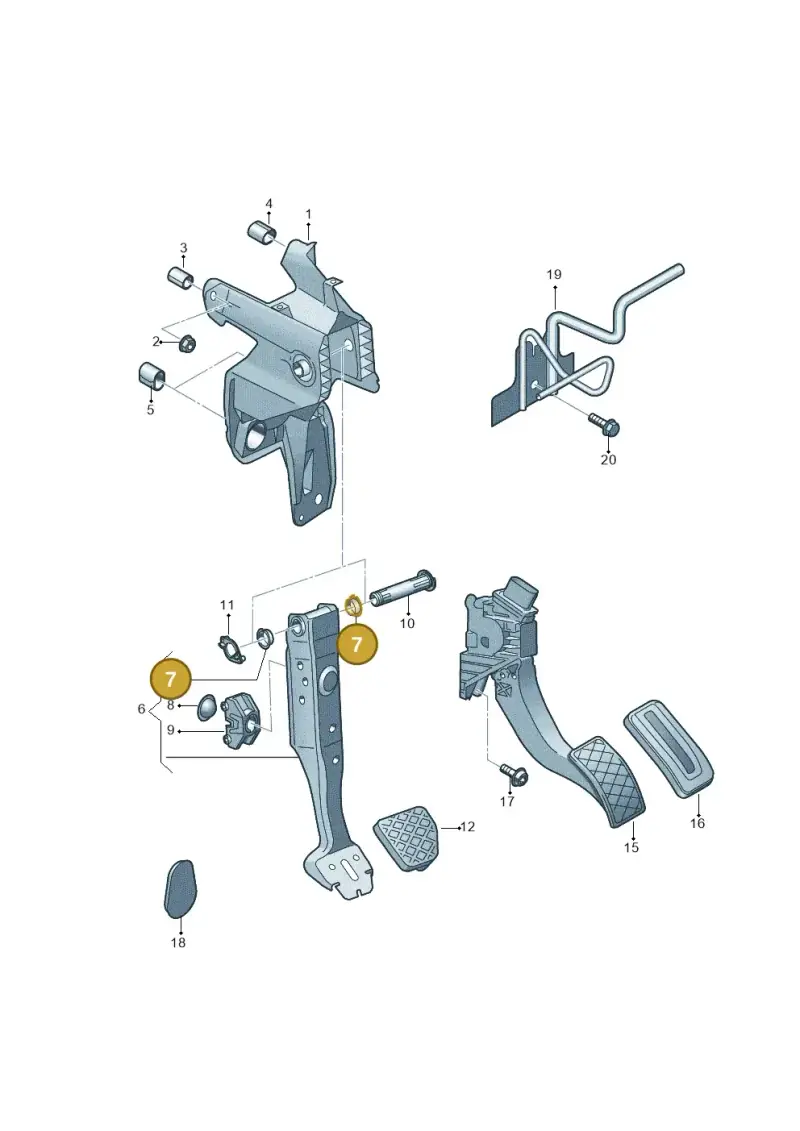 5Q0721153 — Volkswagen Golf 1.4 BlueMotion (2014-2017) diagram 745721600, position 7