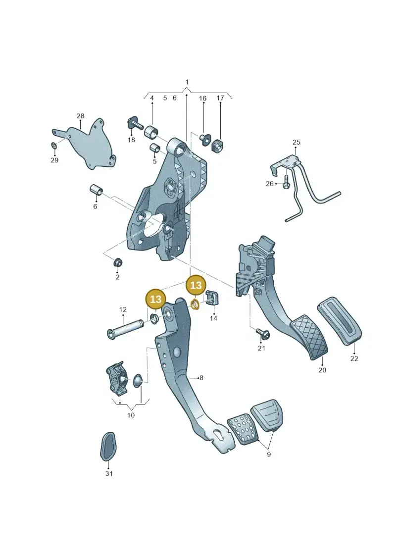 5Q0721153B — Volkswagen T-Roc convertible 1.5 (2019-2024) diagram 828721700, position 13