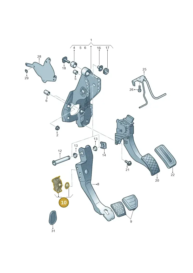 5Q0721165C — Volkswagen T-Roc convertible 1.5 (2019-2024) diagram 828721700, position 10