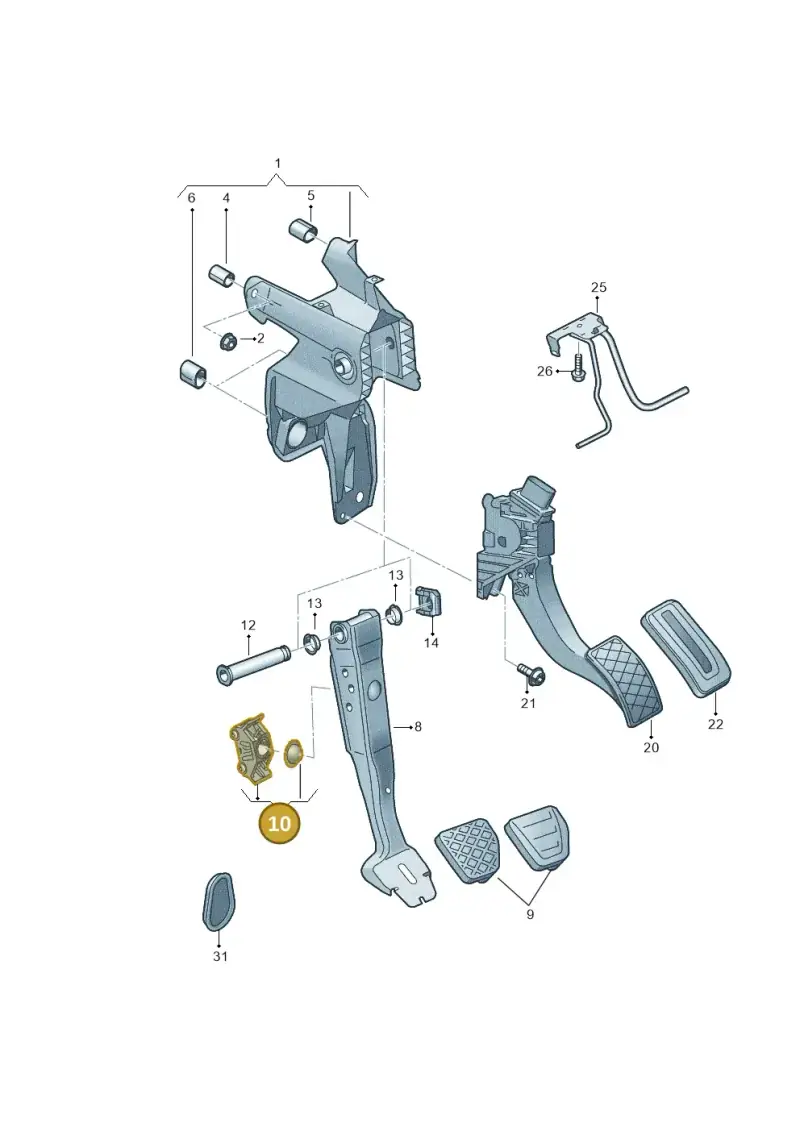 5Q0721165F — Volkswagen T-Roc convertible 1.5 (2019-2024) diagram 828721600, position 10