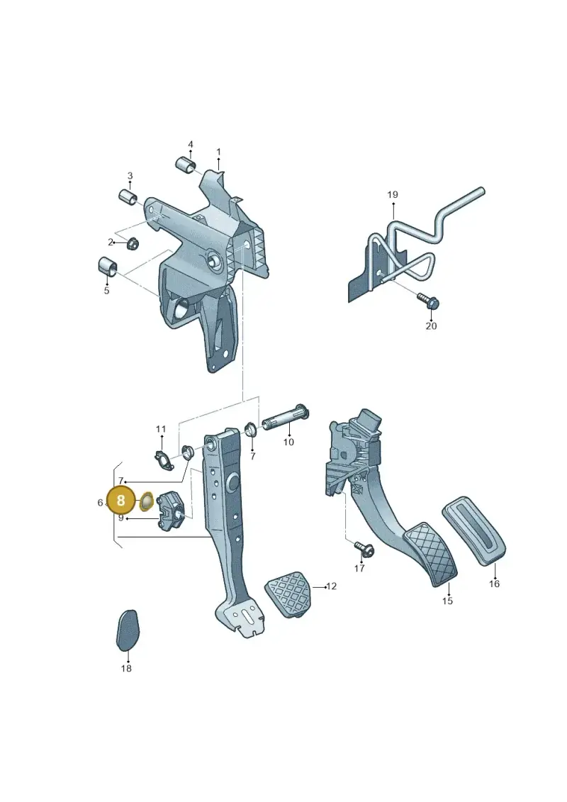 5Q0721179 — Volkswagen Golf 1.4 BlueMotion (2014-2017) diagram 745721600, position 8
