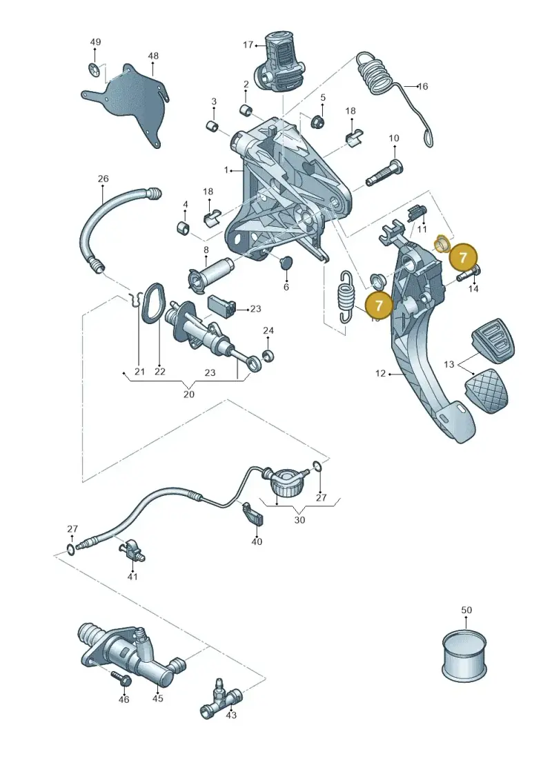 5Q0721359A — Volkswagen T-Roc convertible 1.5 (2019-2024) diagram 813721250, position 7
