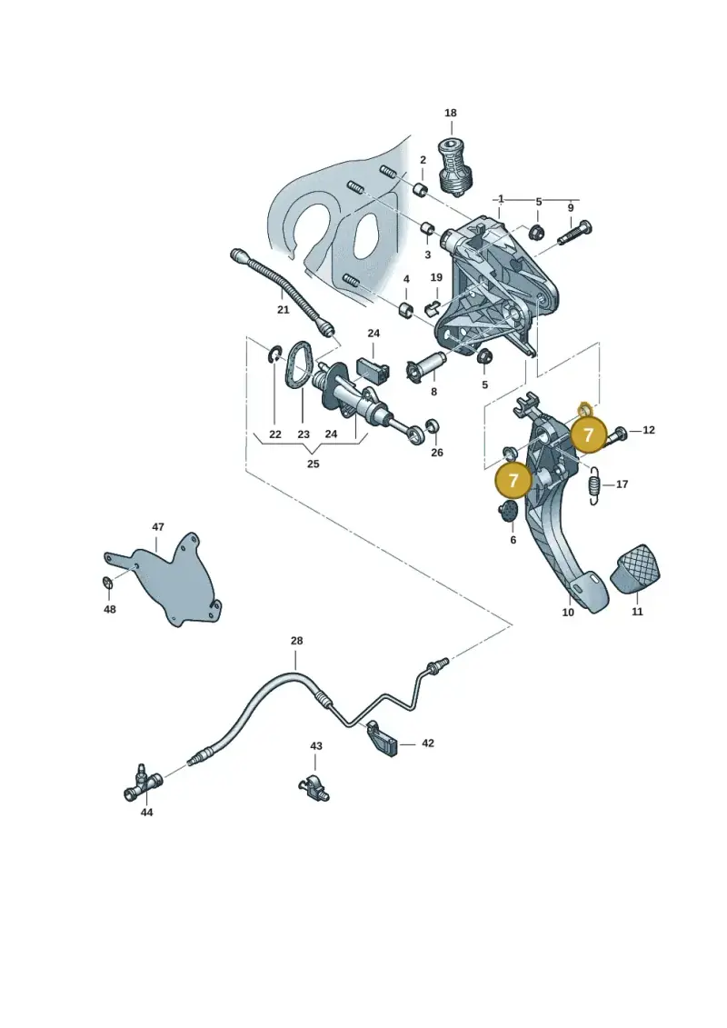 5Q0721359B — Volkswagen Caddy Maxi Kombi (2020-2024) diagram 2ka721250, position 7
