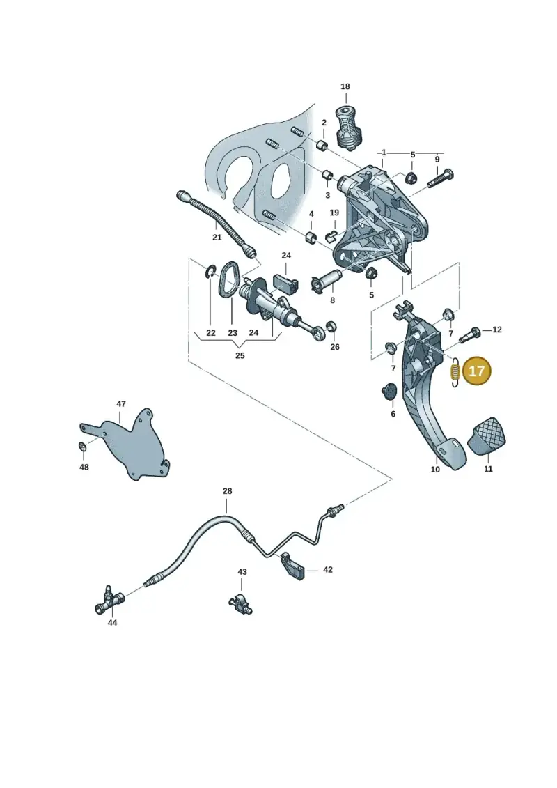 5Q0721363E — Volkswagen Caddy Maxi Kombi (2020-2024) diagram 2ka721250, position 17