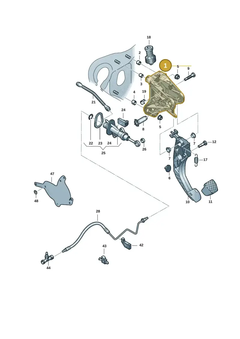 5Q0721373A — Volkswagen Caddy Maxi Kombi (2020-2024) diagram 2ka721250, position 1
