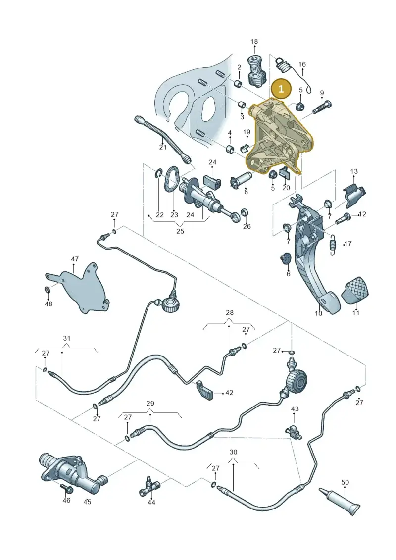 5Q0721373A — Volkswagen Golf 2.0 BlueMotion (2019-2024) diagram 746721250, position 1