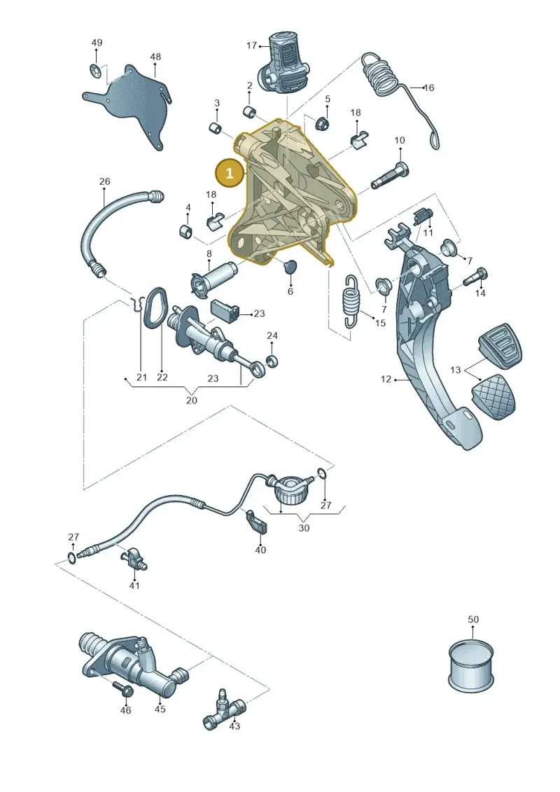 5Q0721373A — Volkswagen T-Roc convertible 1.5 (2019-2024) diagram 813721250, position 1