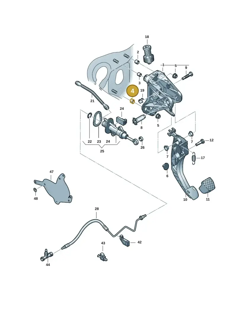 5Q0721389A — Volkswagen Caddy Maxi Kombi (2020-2024) diagram 2ka721250, position 4