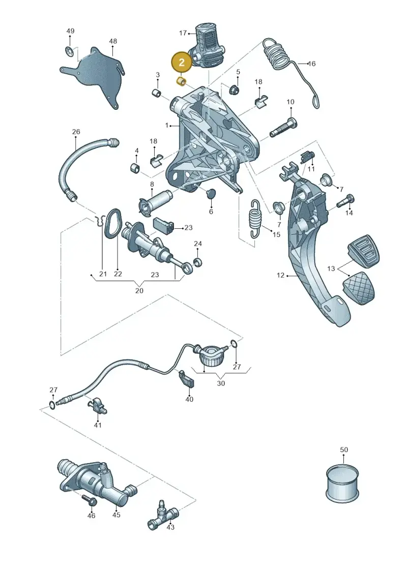 5Q0721393A — Volkswagen T-Roc convertible 1.5 (2019-2024) diagram 813721250, position 2
