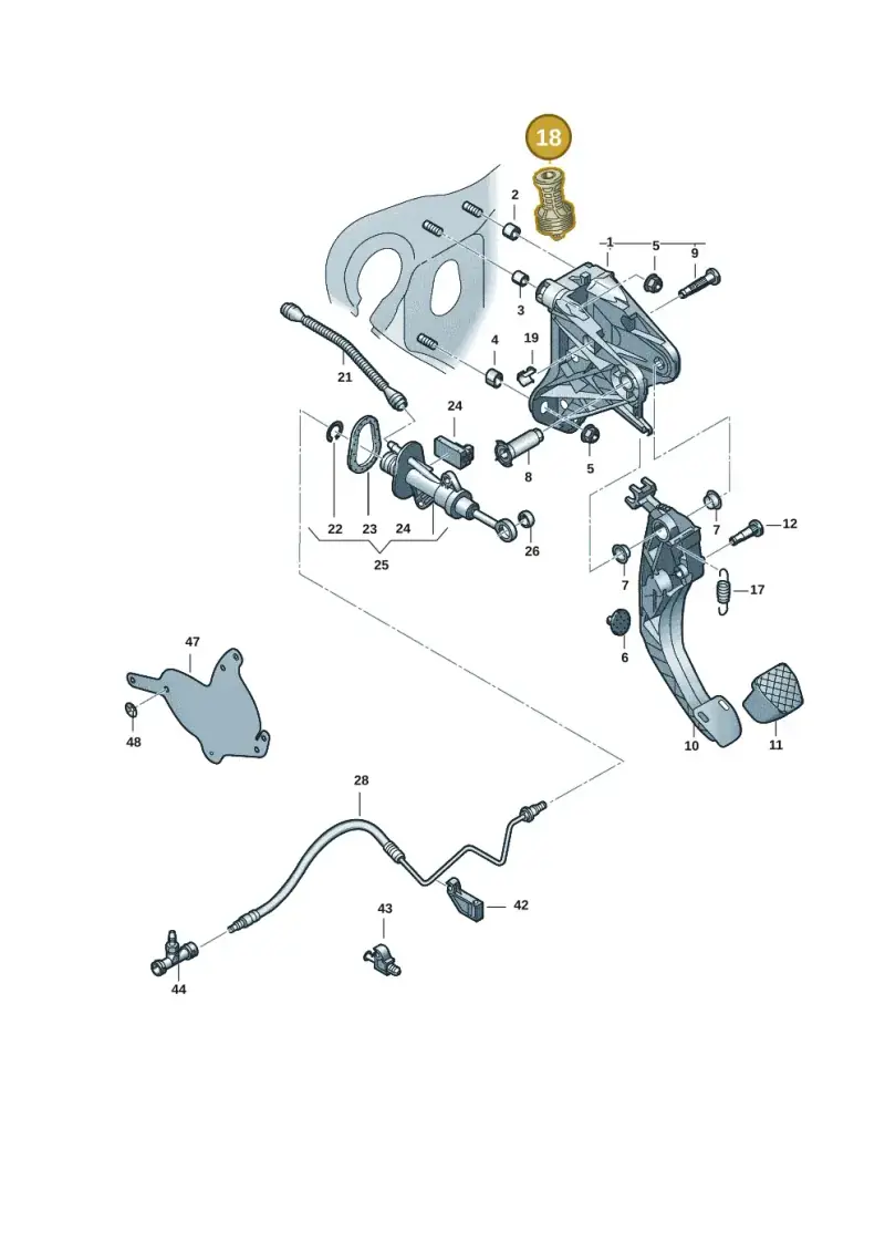 5Q0721403D — Volkswagen Caddy Maxi Kombi (2020-2024) diagram 2ka721250, position 18