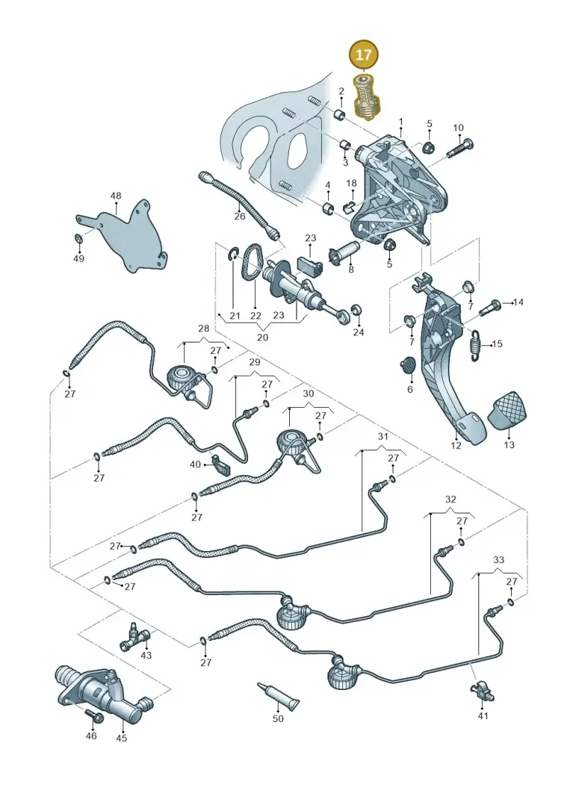 5Q0721403D — Volkswagen Arteon (2017-2023) diagram 828721250, position 17