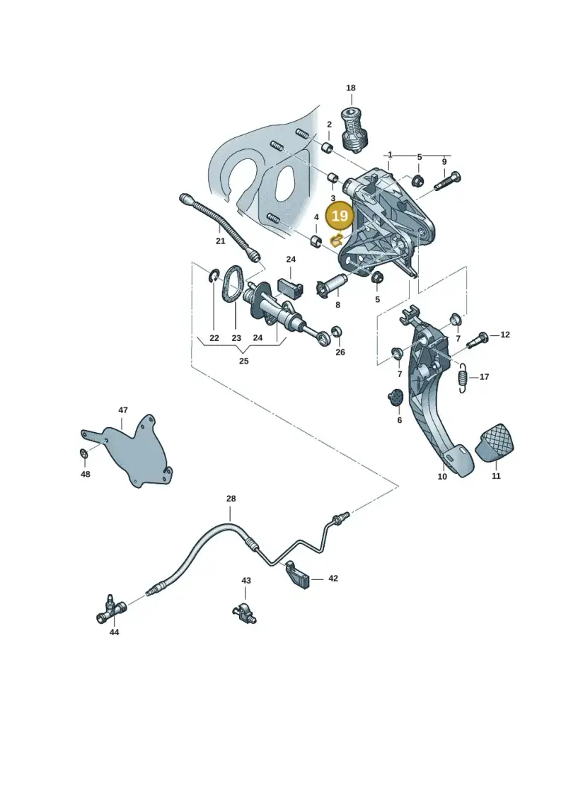 5Q0721469 — Volkswagen Caddy Maxi Kombi (2020-2024) diagram 2ka721250, position 19