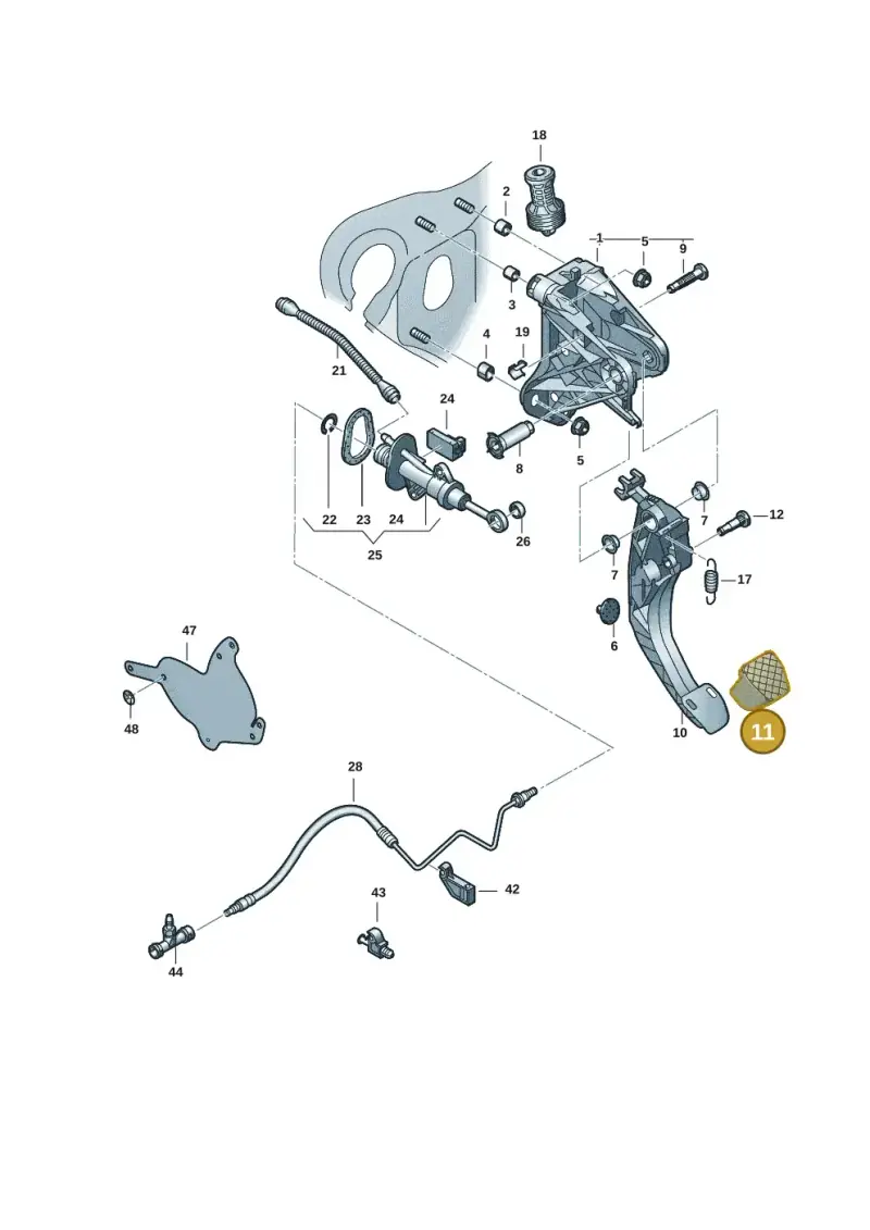 5Q0721601A — Volkswagen Caddy Maxi Kombi (2020-2024) diagram 2ka721250, position 11