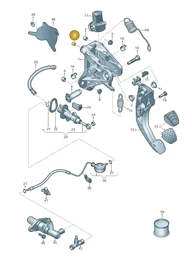 5Q0721620A — Volkswagen T-Roc convertible 1.5 (2019-2024) diagram 813721250, position 3