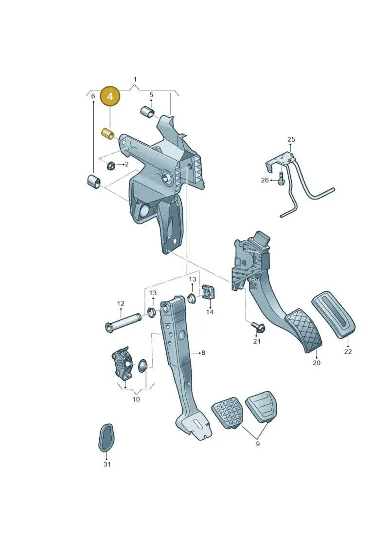 5Q0721620A — Volkswagen T-Roc convertible 1.5 (2019-2024) diagram 828721600, position 4