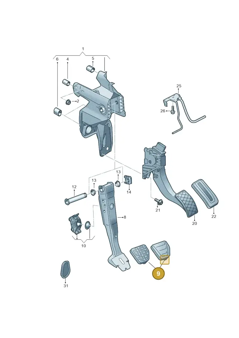 5Q0723131A — Volkswagen T-Roc convertible 1.5 (2019-2024) diagram 828721600, position 9