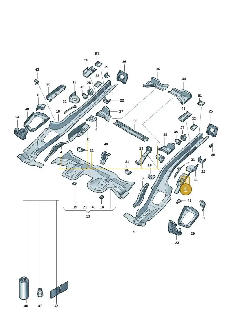 5Q0801771 — Volkswagen Golf 2.0 BlueMotion (2019-2024) diagram 5h0803010, position 1