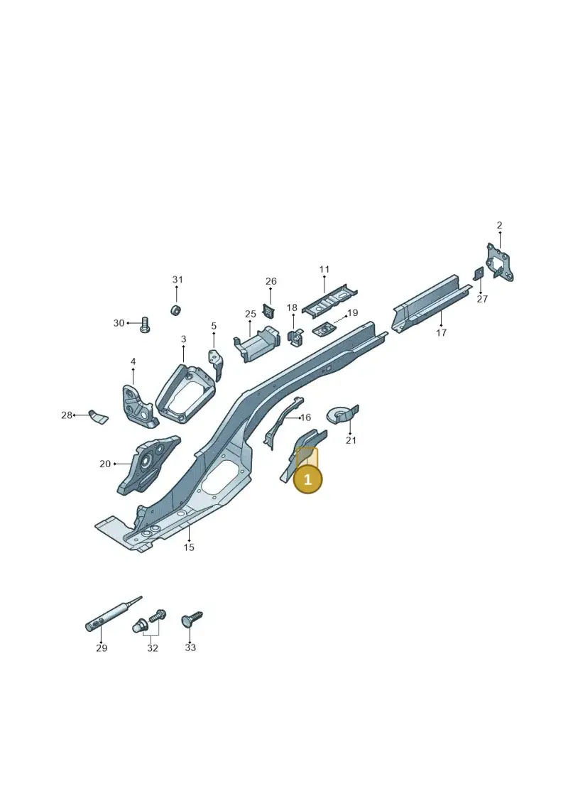 5Q0801771 — Volkswagen Passat estate (2023-) diagram 3j0803400, position 1