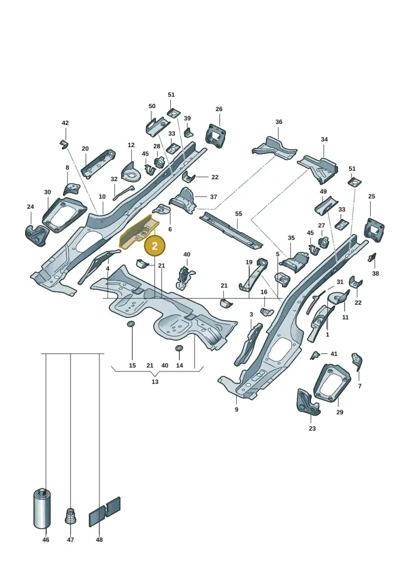 5Q0801772 — Volkswagen Golf 2.0 BlueMotion (2019-2024) diagram 5h0803010, position 2