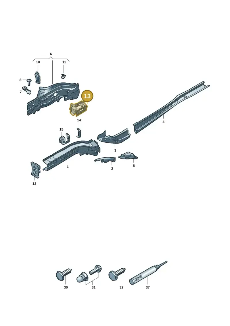 5Q0802068 — Volkswagen Passat estate (2023-) diagram 3j0803001, position 13