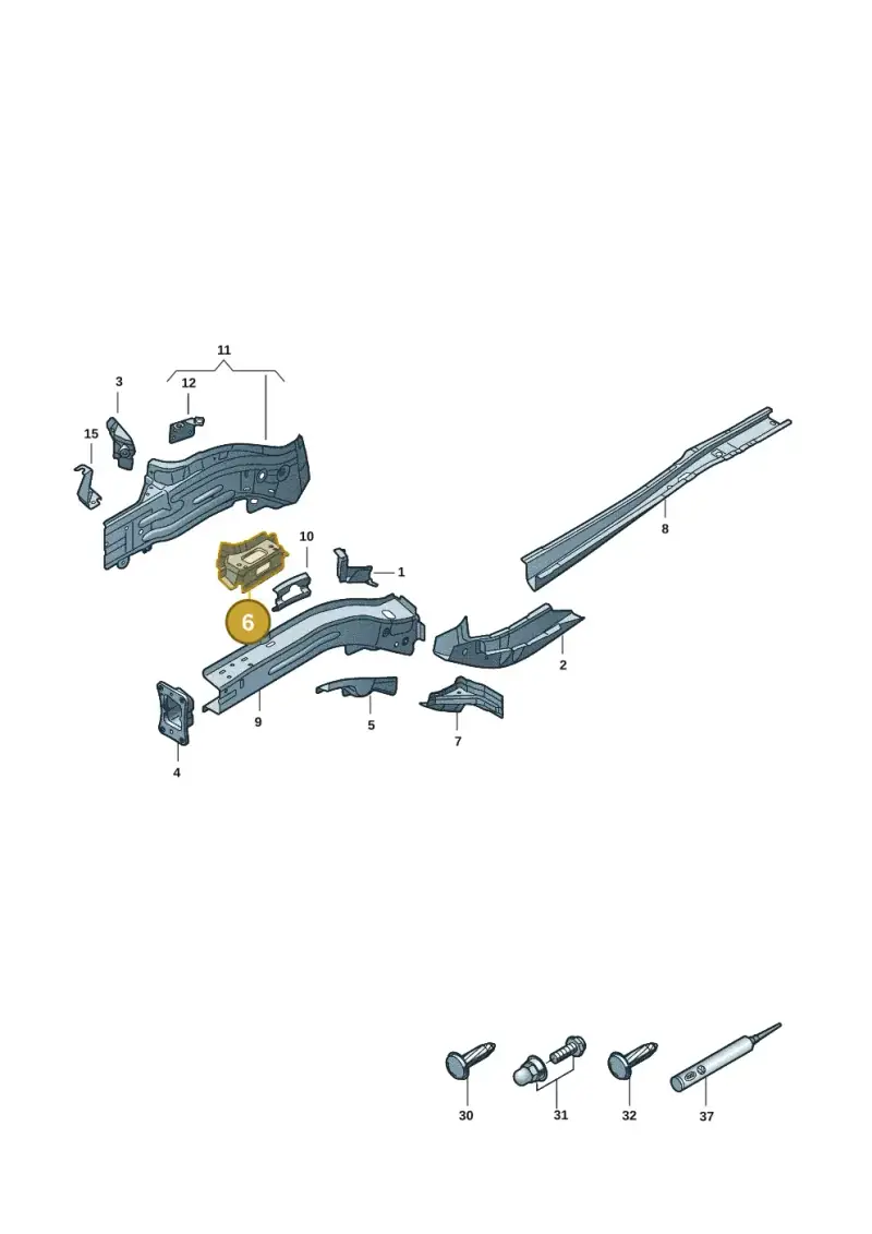 5Q0802068 — Volkswagen Tiguan 2.0 (2023-) diagram 57x803001, position 6