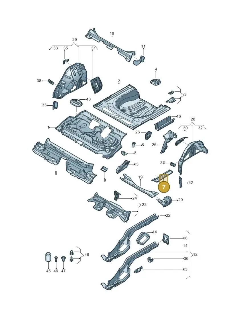 5Q0802090 — Volkswagen Jetta 1.4 (2017-2024) diagram 431803150, position 7