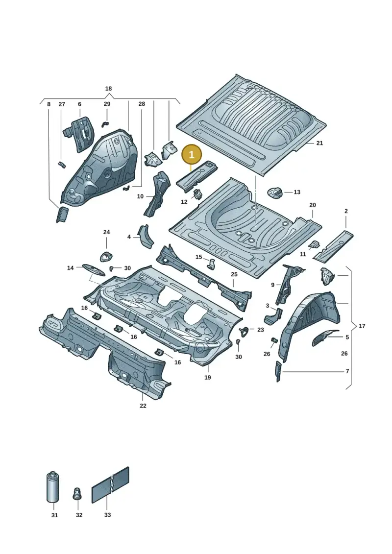 5Q0802090 — Volkswagen Golf 2.0 BlueMotion (2019-2024) diagram 5h0803020, position 1