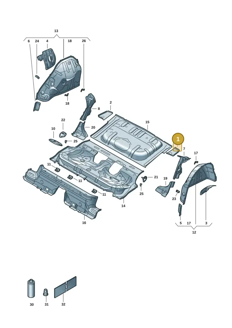 5Q0802091C — Volkswagen Golf 2.0 BlueMotion (2019-2024) diagram 5h0803016, position 1