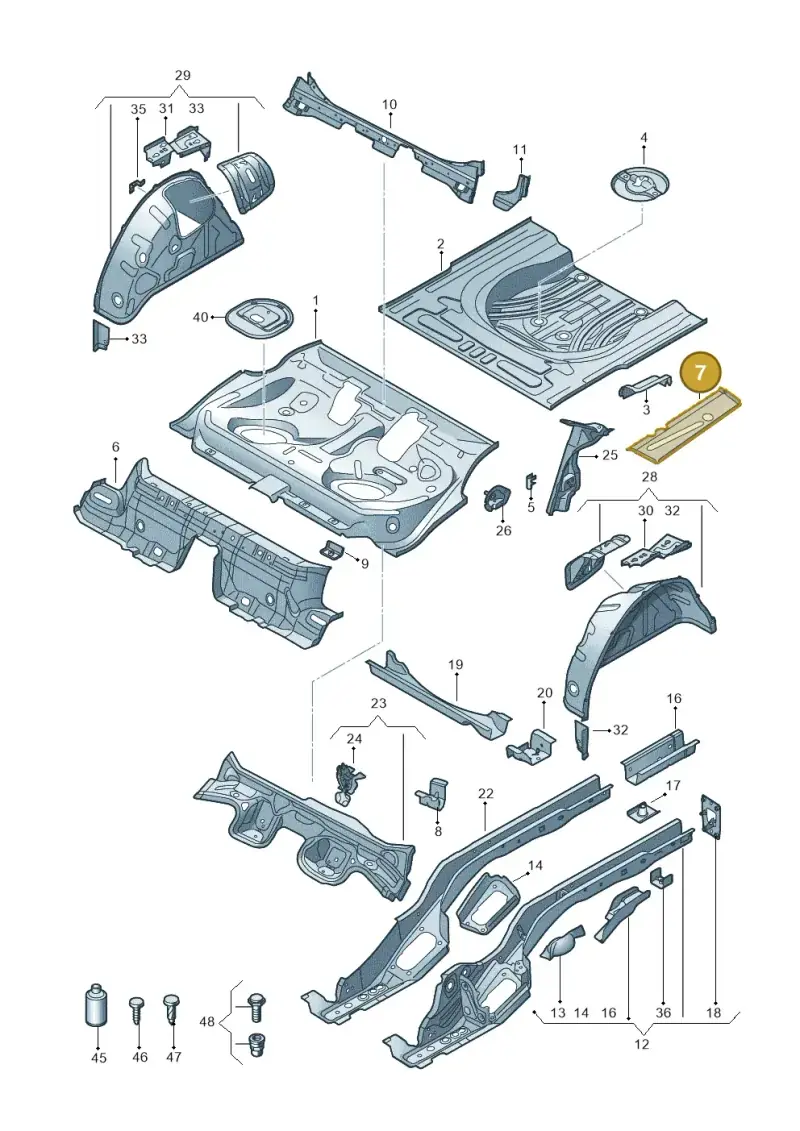 5Q0802092A — Volkswagen Golf 2.0 (2016-2020) diagram 763803200, position 7