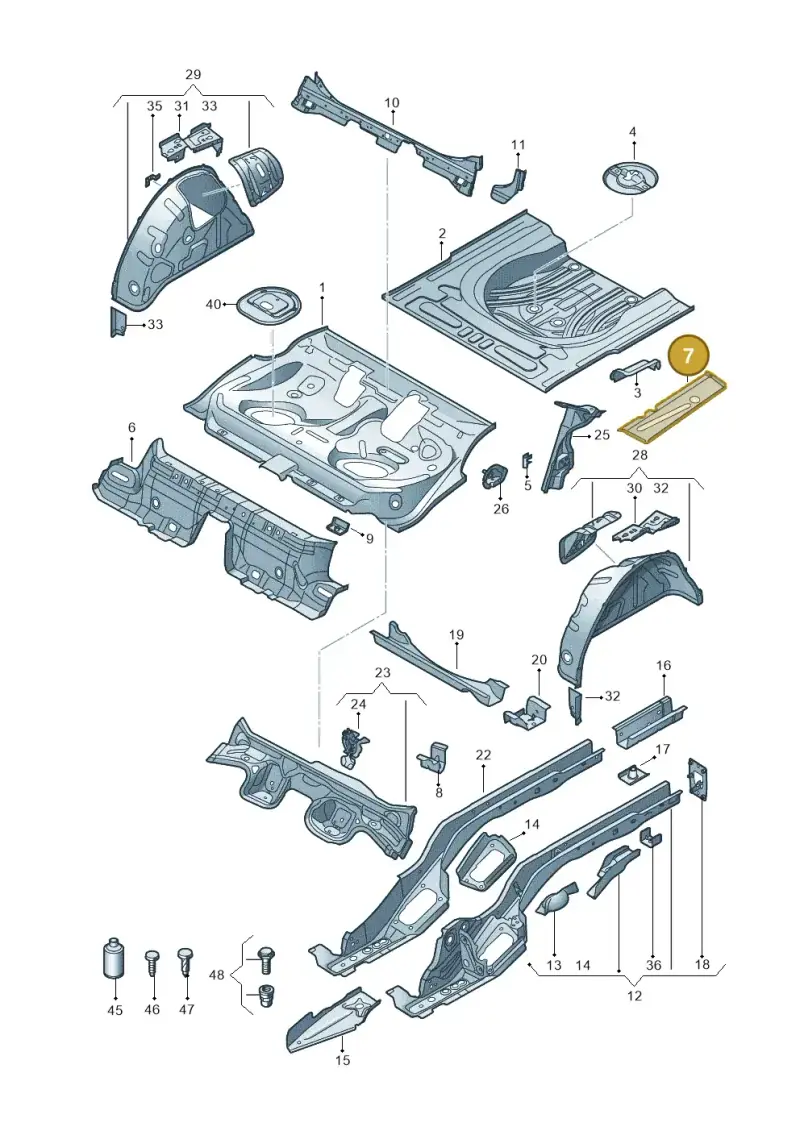 5Q0802092A — Volkswagen Golf Estate 1.4 (2014-2017) diagram 796803100, position 7