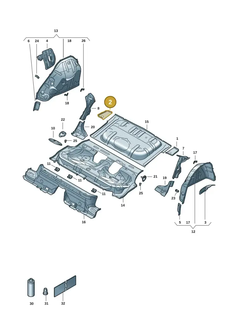 5Q0802092C — Volkswagen Golf 2.0 BlueMotion (2019-2024) diagram 5h0803016, position 2