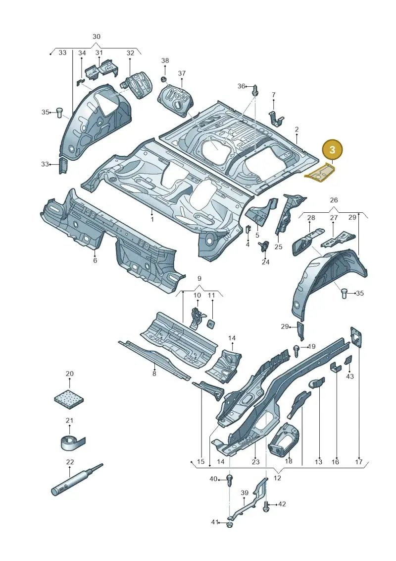 5Q0802092C — Volkswagen Golf 2.0 (2016-2020) diagram 745803120, position 3