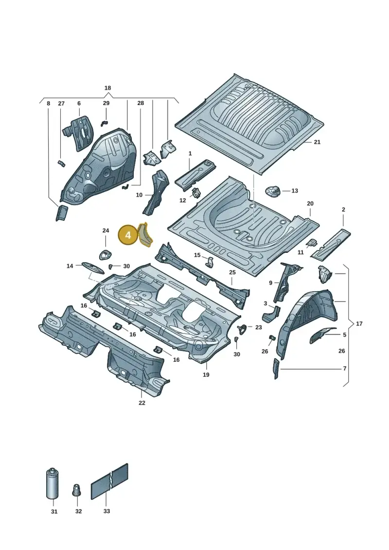 5Q0802136 — Volkswagen Golf 2.0 BlueMotion (2019-2024) diagram 5h0803020, position 4