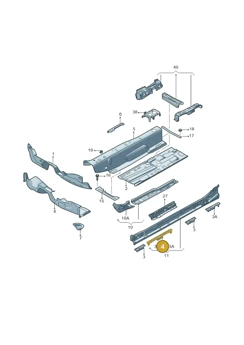 5Q0802308A — Volkswagen T-Roc (2018-) diagram 436803006, position 4