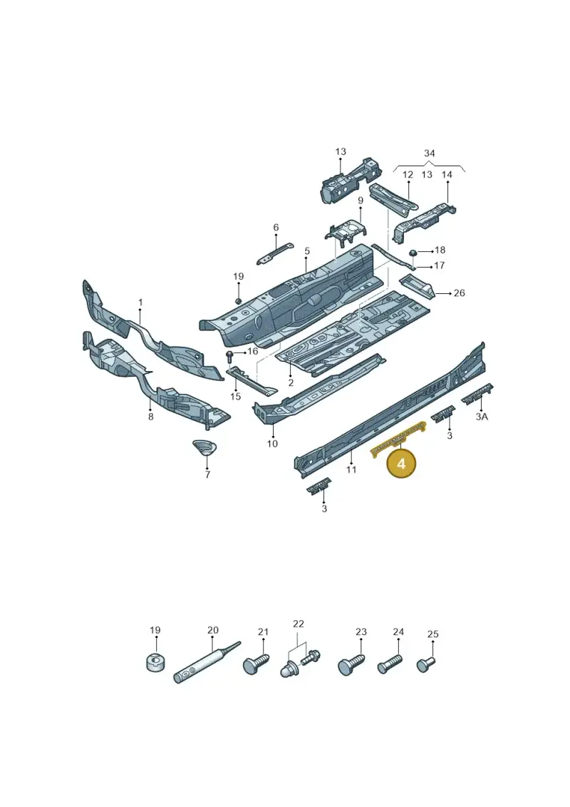 5Q0802308A — Volkswagen Golf Sportsvan 1.4 (2015-2020) diagram 874803005, position 4