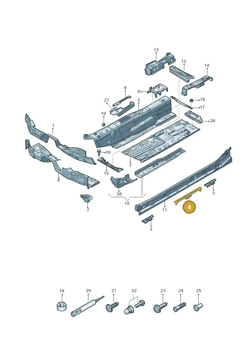 5Q0802308B — Volkswagen Golf 1.6 (2015-2019) diagram 793803050, position 4