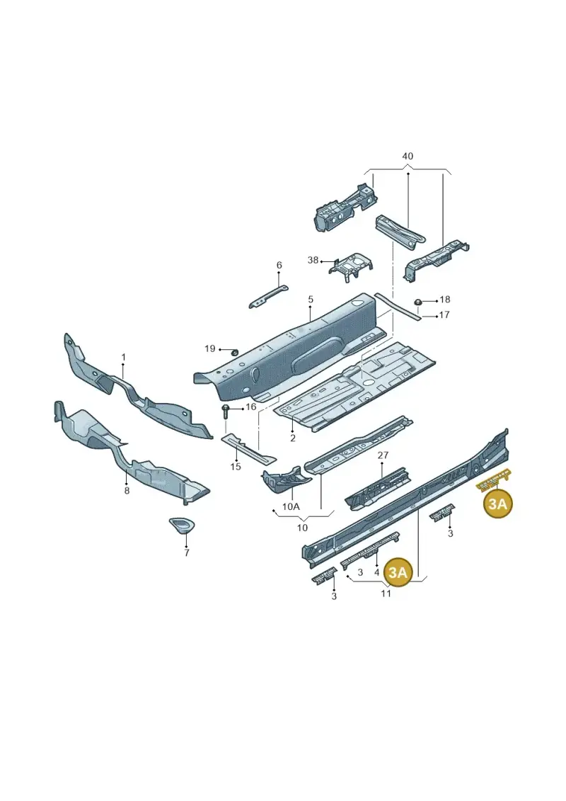 5Q0802311B — Volkswagen T-Roc (2018-) diagram 436803006, position 3A